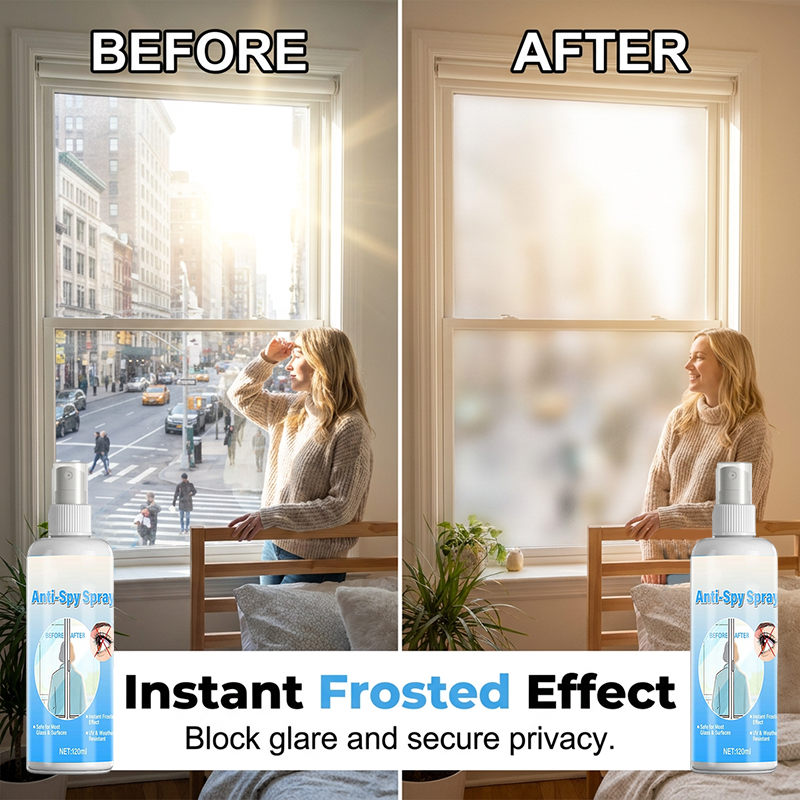 🕵️‍♂️🚫 Anti-spy window spray – one-way privacy, sunlight in, prying eyes out.