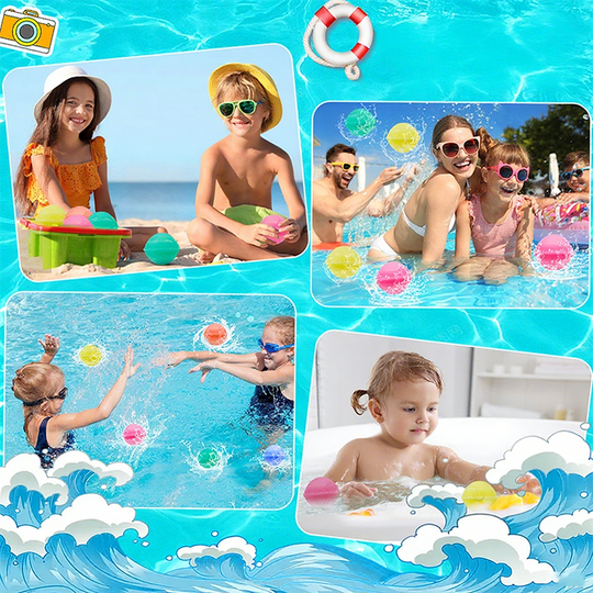 12 PCS Non-Magnetic Silicone Water Balloon Toy