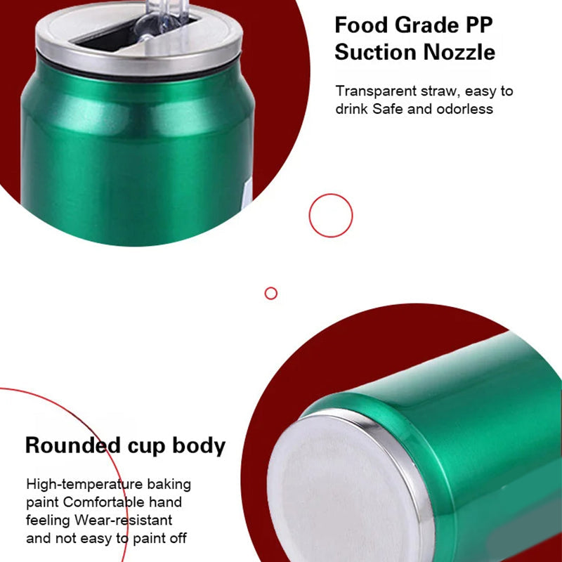🔥SUMMER HOT SALE £9.99!!💥50K+ SOLD!🥤Double-Layer Stainless Steel Cola Can-Shaped Insulated Cup