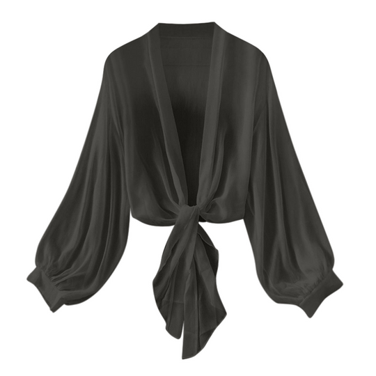 📢📢40% OFF !! ⏰Women's Lightweight Chiffon Tie-Front Cardigan