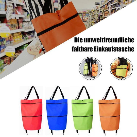 🛒 60% OFF NOW! 🧺 2-in-1 Foldable Shopping Cart – Sturdy frame, compact fold & large capacity – Perfect for grocery runs & weekend markets 📦