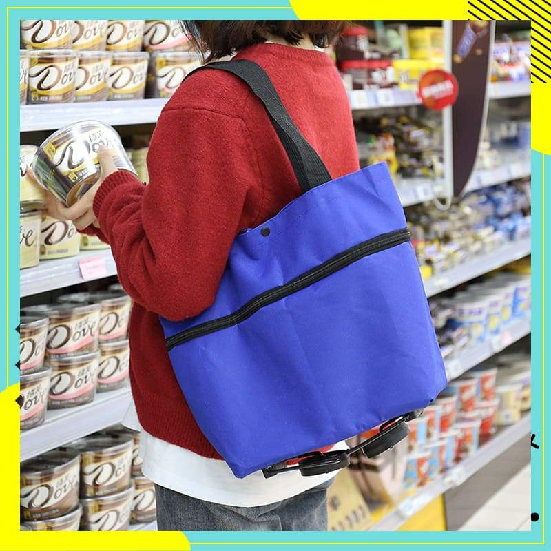 🛒 60% OFF NOW! 🧺 2-in-1 Foldable Shopping Cart – Sturdy frame, compact fold & large capacity – Perfect for grocery runs & weekend markets 📦