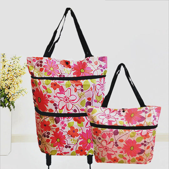 🛒 60% OFF NOW! 🧺 2-in-1 Foldable Shopping Cart – Sturdy frame, compact fold & large capacity – Perfect for grocery runs & weekend markets 📦