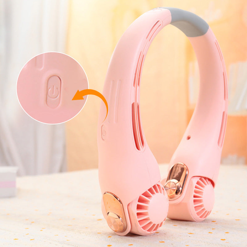 📢📢50% OFF !! ⏰360° Rotating Neck Fan, Ultra Quiet 3 Speeds, Long Battery Hands-Free Summer Cooler 😎🌬️