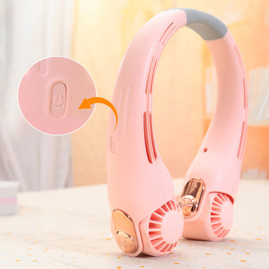 📢📢50% OFF !! ⏰360° Rotating Neck Fan, Ultra Quiet 3 Speeds, Long Battery Hands-Free Summer Cooler 😎🌬️