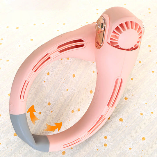 📢📢50% OFF !! ⏰360° Rotating Neck Fan, Ultra Quiet 3 Speeds, Long Battery Hands-Free Summer Cooler 😎🌬️
