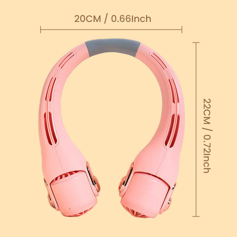 📢📢50% OFF !! ⏰360° Rotating Neck Fan, Ultra Quiet 3 Speeds, Long Battery Hands-Free Summer Cooler 😎🌬️