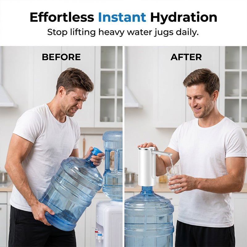 💧 300% More Convenient! 💧 Press to drink, press to stop. Perfect pour every time—no spills, no heavy lifting! 🚫