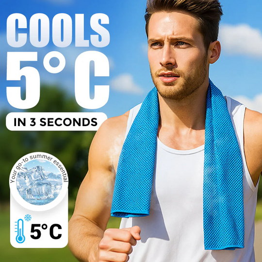🔥50% OFF!🎁Time-Sensitive Exclusive Deal! 💦Cold Sweat Towel You Can Use Anywhere, Anytime! Reusable Soft Absorbent Cooling Portable– UK Ready!