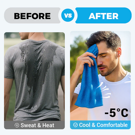 🔥50% OFF!🎁Time-Sensitive Exclusive Deal! 💦Cold Sweat Towel You Can Use Anywhere, Anytime! Reusable Soft Absorbent Cooling Portable– UK Ready!