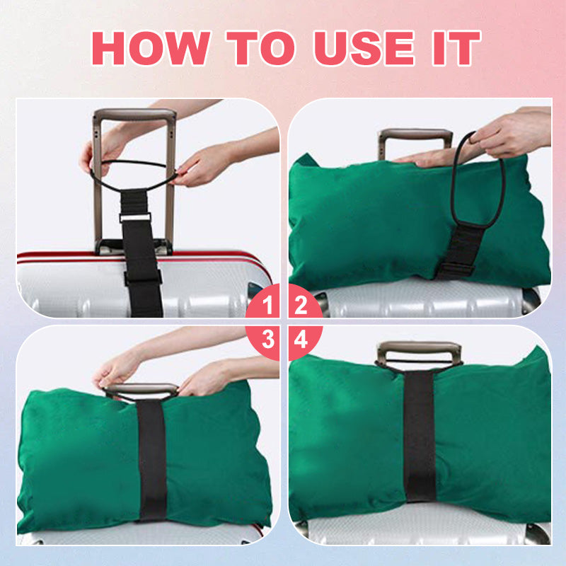 🧳 Buy 1 Get 1 FREE! 🛫Adjustable Hands-Free Luggage Strap, Elastic Secure Travel Bag Holder Belt for Carry-On Suitcases
