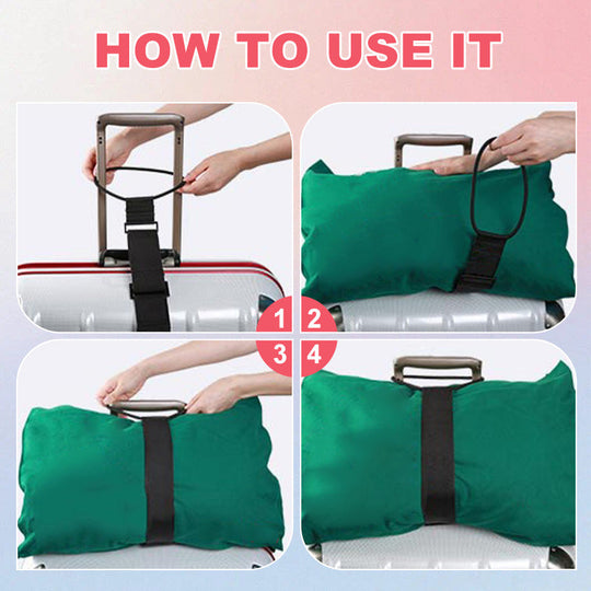 🧳 Buy 1 Get 1 FREE! 🛫Adjustable Hands-Free Luggage Strap, Elastic Secure Travel Bag Holder Belt for Carry-On Suitcases