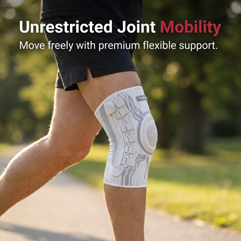 📢📢50% OFF !! ⏰ Adjustable Compression Knee Brace with Twist Knob — Custom Fit Support for Sports & Recovery