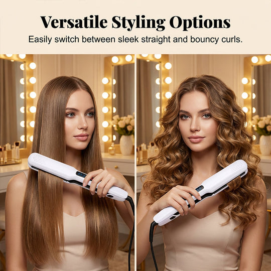 🎁🏆LAST DAY SPECIAL PRICE!-￡19.99!!💥  2-in-1 Hair Straightener and Curler with Negative Ionic Care