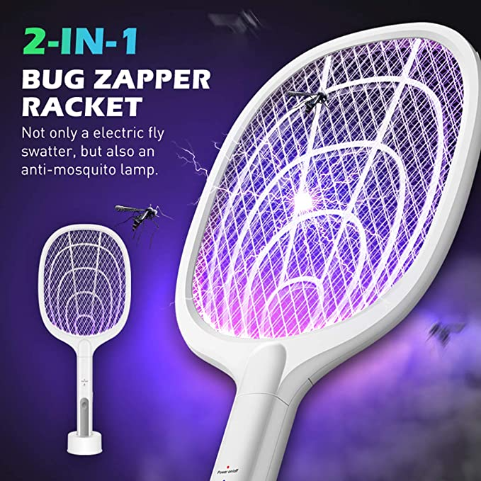 2-in-1 Mosquito Swatter - No chemicals & smart enough to work hands‑free.