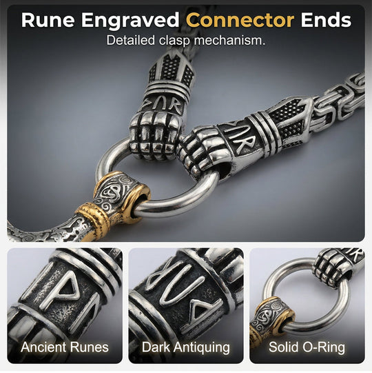 ⚡ 50% OFF NOW! 🔨 Viking Thor Hammer Pendant Necklace – Stainless steel with Byzantine chain – Bold & durable – perfect for daily wear or gifting ✨💪