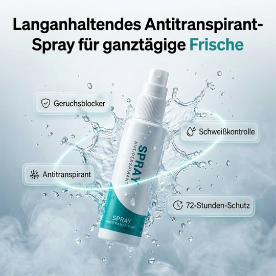 Long-lasting antiperspirant spray, 48-hour protection, stain-free & gentle on the skin – Ideal for everyday use & sport 💪