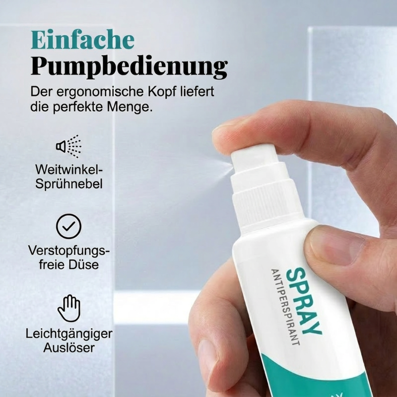 Long-lasting antiperspirant spray, 48-hour protection, stain-free & gentle on the skin – Ideal for everyday use & sport 💪