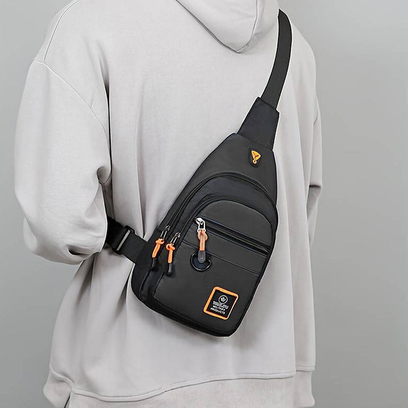 ☔️ Rain? No Sweat! ✨ Waterproof Multi-Pocket Crossbody Sling Bag. 🎒