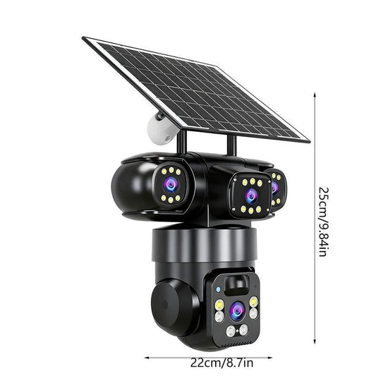 🎁2026 New Arrivals 50% OFF💥6K 9MP Outdoor Wi-Fi Security Camera | 10x Zoom, 3 Lenses, 360° PTZ | IP66 Waterproof, Color Night Vision, Two-Way Audio, Motion Tracking