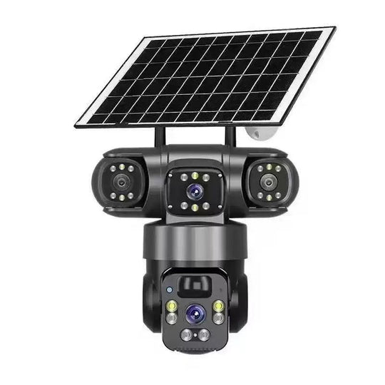 🎁2026 New Arrivals 50% OFF💥6K 9MP Outdoor Wi-Fi Security Camera | 10x Zoom, 3 Lenses, 360° PTZ | IP66 Waterproof, Color Night Vision, Two-Way Audio, Motion Tracking