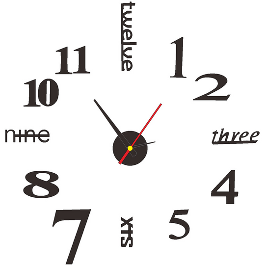 🔥2026 HOT SALE！🎆3D DIY Silent Frameless Luminous Wall Clock