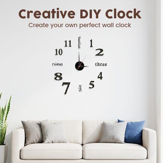 🔥2026 HOT SALE！🎆3D DIY Silent Frameless Luminous Wall Clock