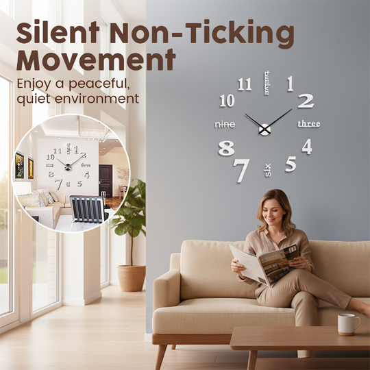 🔥2026 HOT SALE！🎆3D DIY Silent Frameless Luminous Wall Clock