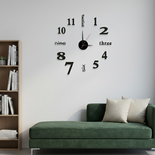 🔥2026 HOT SALE！🎆3D DIY Silent Frameless Luminous Wall Clock