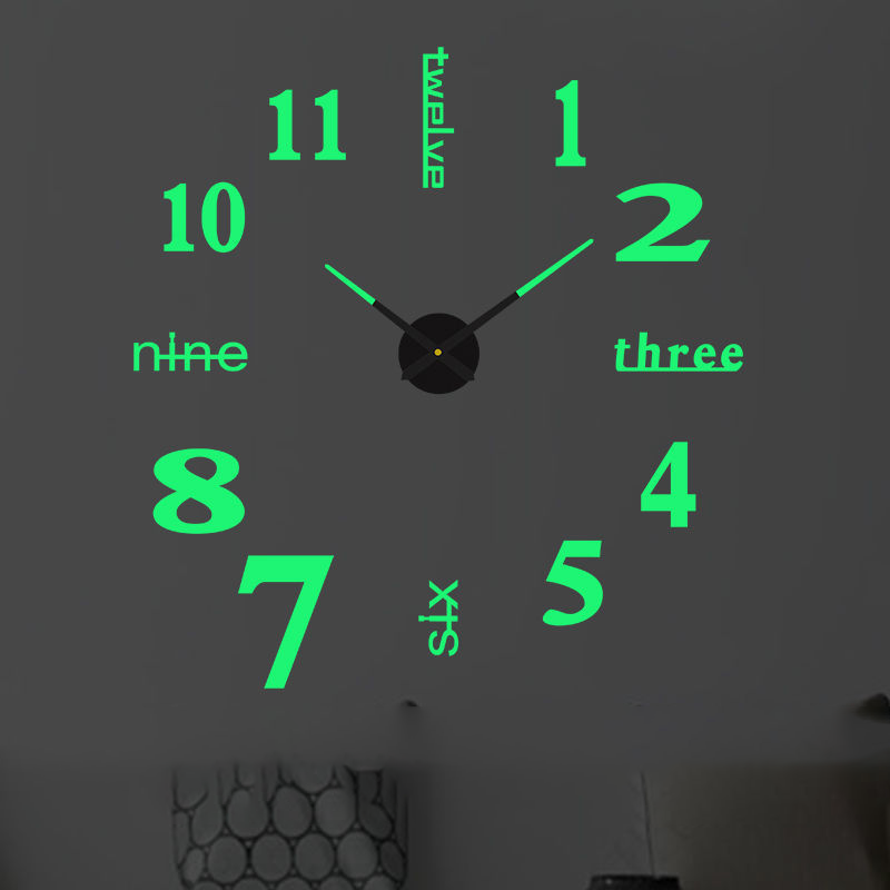 🔥2026 HOT SALE！🎆3D DIY Silent Frameless Luminous Wall Clock