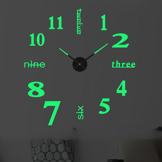 🔥2026 HOT SALE！🎆3D DIY Silent Frameless Luminous Wall Clock