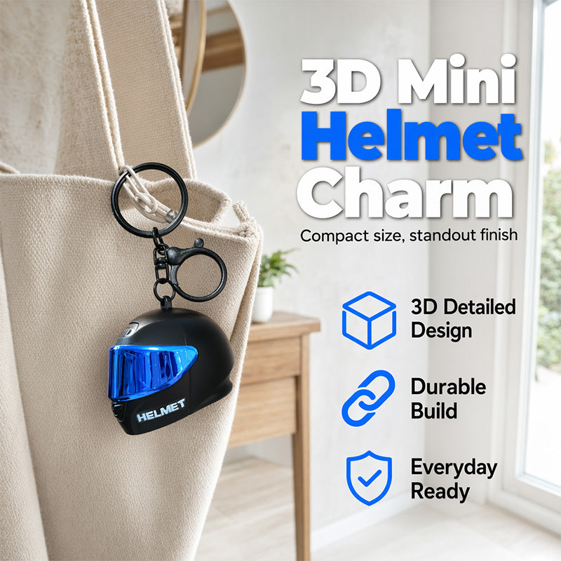 Novelty Mini Motorcycle Helmet Keychain