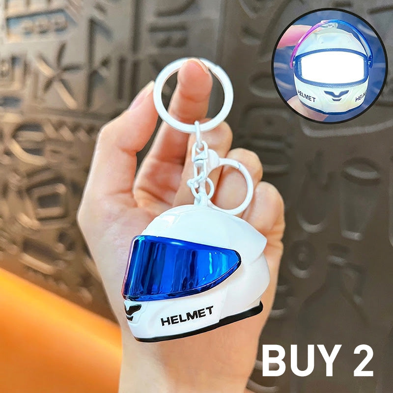 Novelty Mini Motorcycle Helmet Keychain