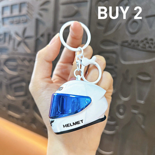 Novelty Mini Motorcycle Helmet Keychain