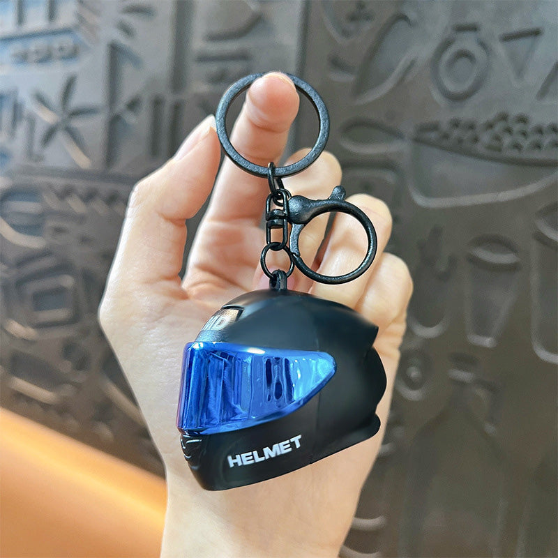 Novelty Mini Motorcycle Helmet Keychain