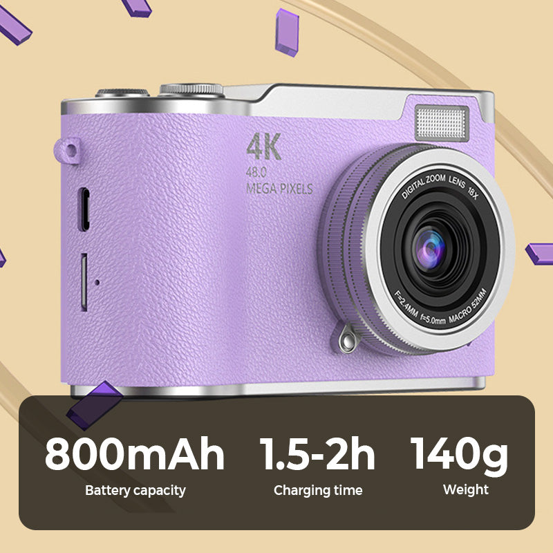 ⏳Time-Limited Special！📷4K HD Flip-Screen Digital Camera