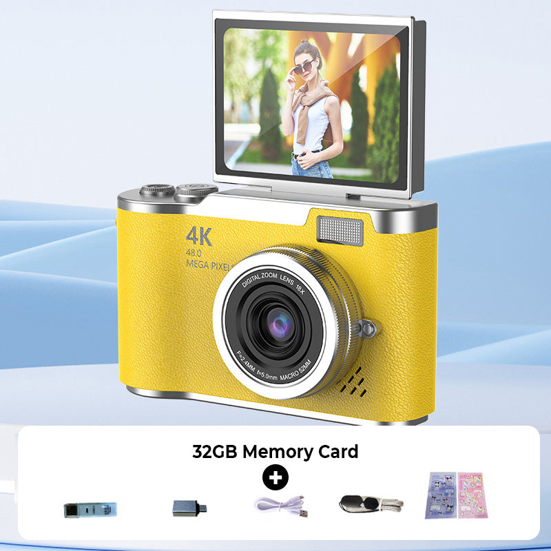 ⏳Time-Limited Special！📷4K HD Flip-Screen Digital Camera