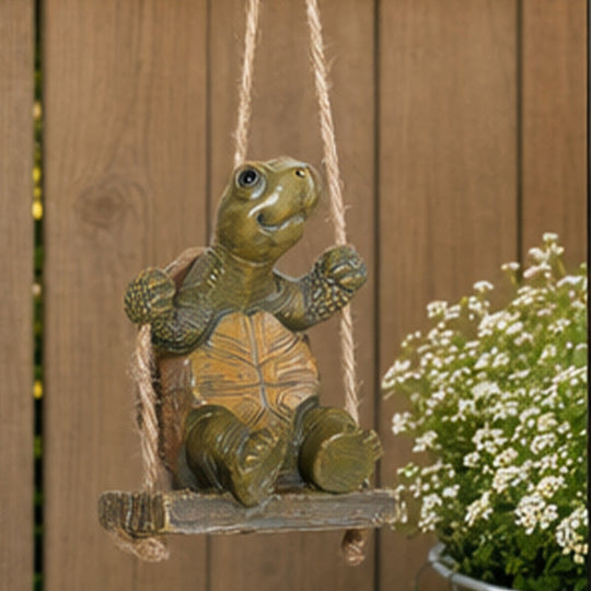 🏆Surprise Price: Only £12.99!!!🐢Whimsical Turtle Swing Decor🌿