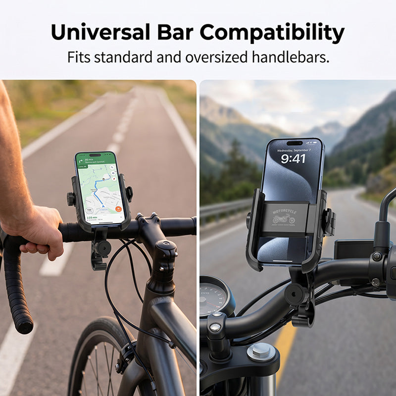 ⏰️Limited Time 50% Off！🎉 2026 Hot Sale !🚴‍♂️ Quick-Release Bike Phone Mount – SecureLock & Shockproof Padding 📱