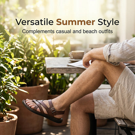 🌊Men Roman‑Style Sandals‑Soft‑Sole Summer Casual Beach‑Walking Shoes