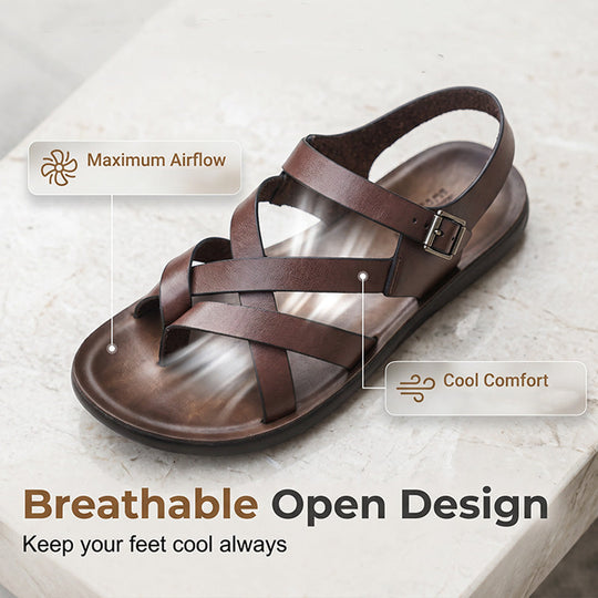 🌊Men Roman‑Style Sandals‑Soft‑Sole Summer Casual Beach‑Walking Shoes