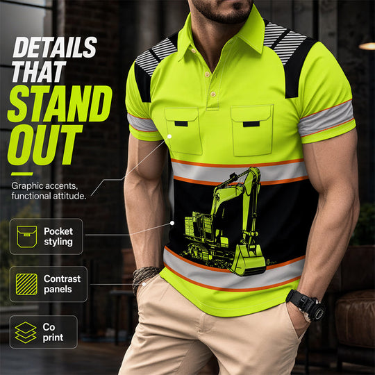 🎉 LIMITED TIME 50% OFF! 🚜 Excavator Graphic Tee – Rugged Design & Breathable Comfort for Worksite or Weekend ☀️