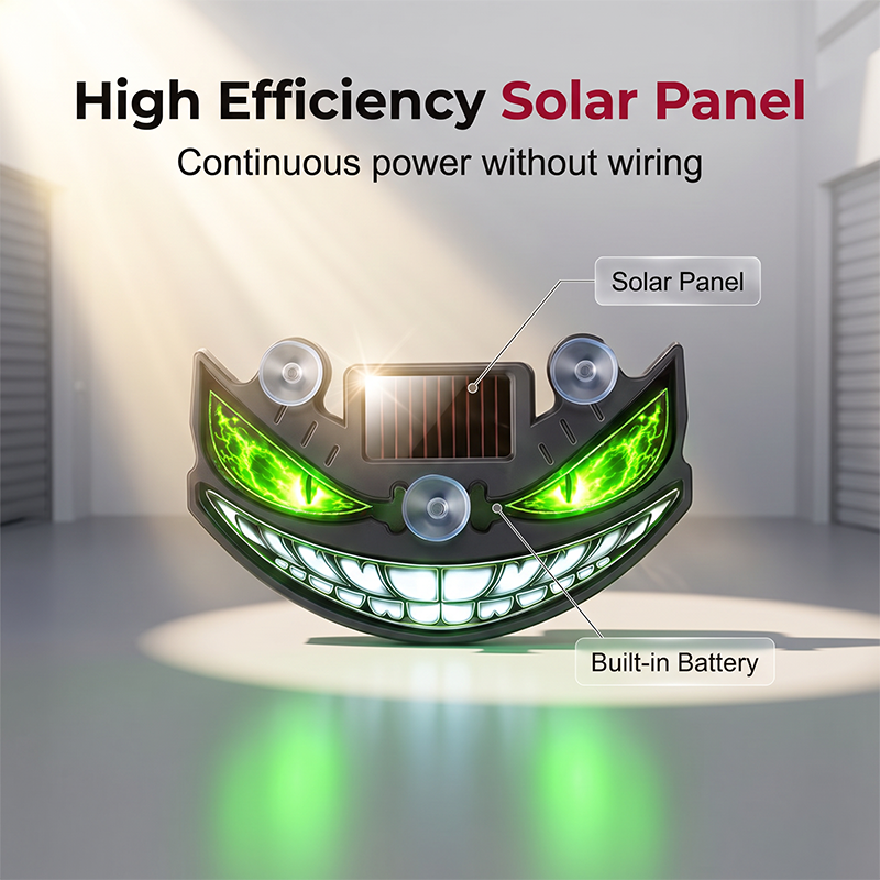 🔥 50% OFF! 😈 “Devil's Sucker” Solar LED Car Warning Light ✨ Vibration Sensor, USB & Solar Charging, Universal for Cars & Trucks