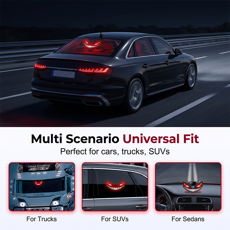 🔥 50% OFF! 😈 “Devil's Sucker” Solar LED Car Warning Light ✨ Vibration Sensor, USB & Solar Charging, Universal for Cars & Trucks