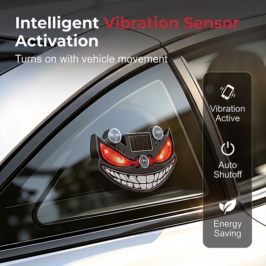 🔥 50% OFF! 😈 “Devil's Sucker” Solar LED Car Warning Light ✨ Vibration Sensor, USB & Solar Charging, Universal for Cars & Trucks