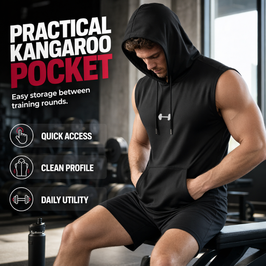 🏋️ Men's Athletic Sleeveless Hoodie Vest | Breathable, Muscle-Cut & Perfect for Gym, Running & Outdoor Training