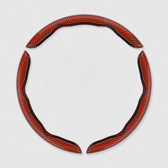 Segmented Carbon Fiber Steering Wheel Cover