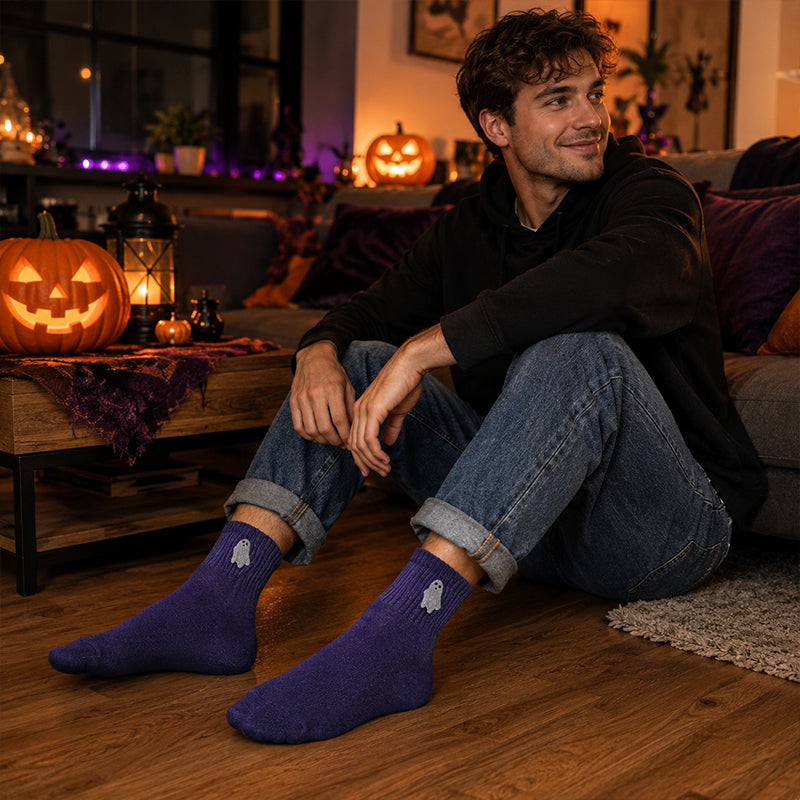 🎃🧦 LIMITED TIME 50% OFF! 5 Pairs of Breathable Halloween Crew Socks – Soft Cotton Blend, Sweat Wicking Comfort and Playful Pumpkin Style