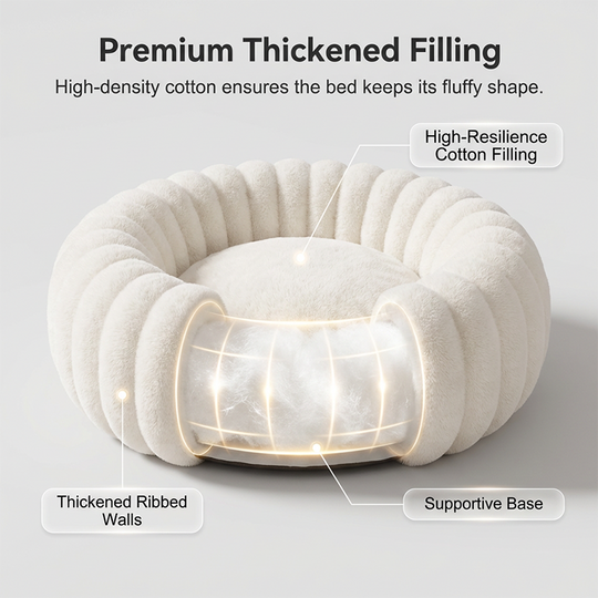🎉 2026 Sale — Over 52,000 Sold! 🐾 Ultra-Soft Round Calming Cat & Dog Bed – Raised Rim Design 🛌