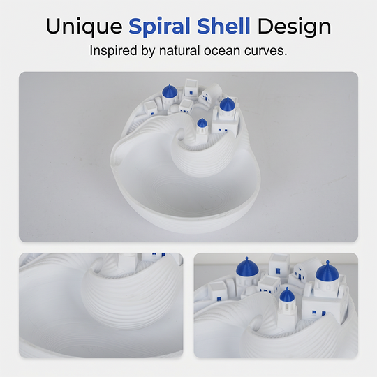 🎁Limited-Time 50% Off🌊Blue and White Greek Marine-Themed Ceramic Key Tray – Home Decor